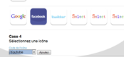 Cliquez sur une icone pour s�lectionner un site favori